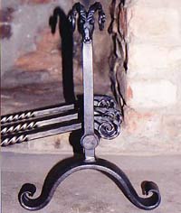 wrought iron firedog
